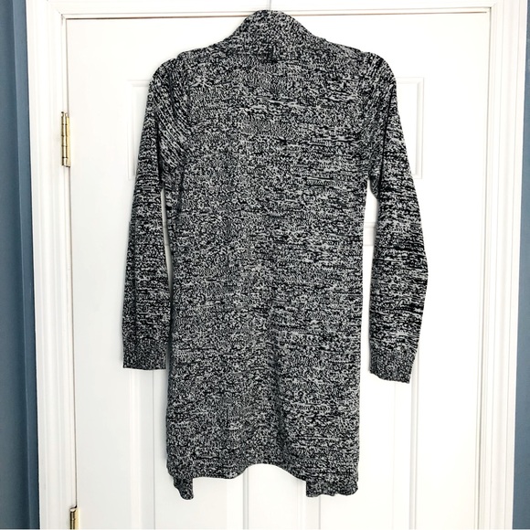 AB Studio Cardigan Women’s Size M Black and Gray Button Tab Detail at Waist - Picture 3 of 5